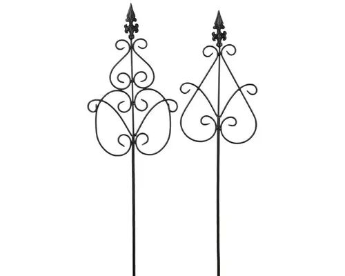 matches21 HOME & HOBBY Gartenstecker Zwei Gartenstecker im Vintage Stil, 70 cm, aus Metall (2-St) 2 fach, Wetterfest, Witterungsbeständig