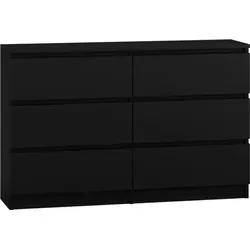CDF Kommode Malwa M6 120| Farbe: Schwarz | Schrank für Dokumente, Kleinigkeiten | Ideal für Wohnzimmer, Schlafzimmer, Kinderzimmer, Jugendzimmer ... - Schwarz