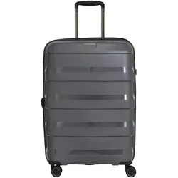 Stratic Straw Hartschalen-Koffer Trolley M, dunkel grau in gold von STRATIC