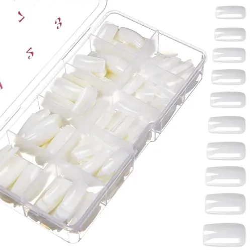 Stück Künstliche Fingernägel Natürliche Falsche Kunst Volles Sarg Nägel Tips für Frauen Mädchen 500