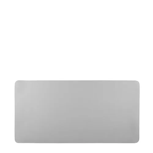SPRINTIS Schreibtischunterlage 80 x 40 cm, hellgrau, rutschfest, abwischbar und langlebig, edles Design aus hochwertigem PU-Leder für Büro und Zuhause