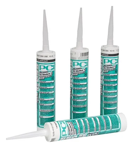 PCI Silcoferm® S Silikon-Dichtstoff 12 x 310 ml - 19 Basalt - Zum Schließen von Eck-, Anschluss- und Bewegungsfugen 12 Stück