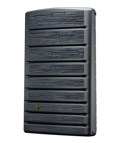 4Rain Wandtank ExtraSLIM Stone Decor, 400 l, Dunkelgrau