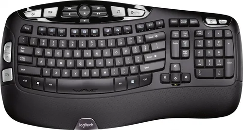 Produktbild Logitech Tastatur K350 Wireless, Ergonomisch, Schwarz DE