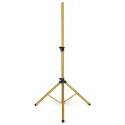 Pronomic SPS-1S GD Boxenstativ - Goldene Boxenständer aus Stahl - Hochwertiges Boxenstativ aus Stahl mit stabiler Dreibein-Konstruktion, ausziehbar von 120 bis 193 cm, max. Belastbarkeit 50 kg, ideal für professionelle Events.