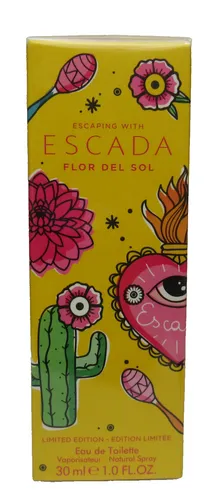 Escada Flor del Sol Eau de Toilette 30 ml Spray für Damen - Fruchtig-blumiger Duft, ideal für den Sommer, 30 ml Spray für langanhaltende Frische und Eleganz.