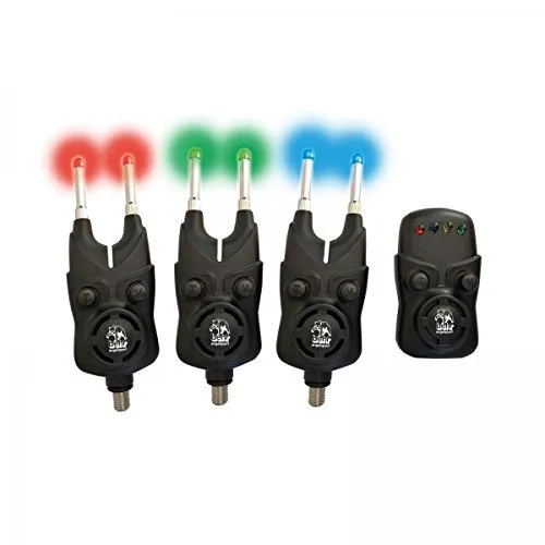 Behr Eurobite Combi Funkbissanzeiger Set - Bissanzeiger Set in Schwarz mit akustischem Signal, ideal für präzises Angeln und sofortige Bissanzeige.