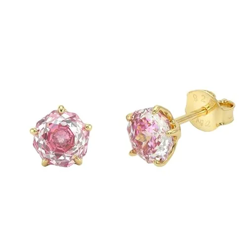 Amor Paar Ohrstecker Silber 925 mit Zirkonia für Damen in gold von Amor