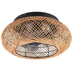 Deckenleuchte Lillesand mit Fernbedienung in braun von Reality Leuchten