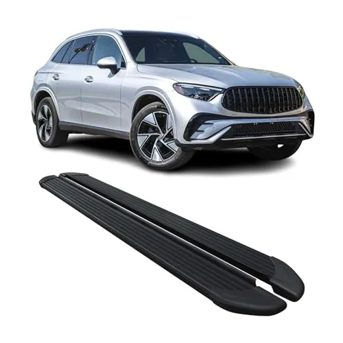 OMAC Kfz-Schmutzfänger Trittbretter für Mercedes GLC X254 2022-2025 - Hochwertige Aluminium Trittbretter für Mercedes GLC X254, rutschfest und stabil. Ideal für einfachen Zugang und optimalen Schutz der Karosserie. Robustes Design für alle Wetterbedingungen.