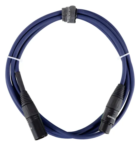 Pronomic Stage DMX3-2,5 DMX-Kabel 2,5m blau mit Goldkontakten