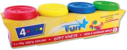 Vedes Creative Fun Knete 4er Set Grundfarben 560g