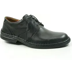 Josef Seibel Herren Walt Derby Schwarz 41 EU - Herren-Schnürhalbschuhe aus hochwertigem Nappa-Leder, handgenäht für extreme Flexibilität und Komfort, ideal für elegante Anlässe.