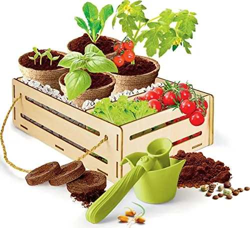 Clementoni Galileo Play for Future – Mein Garten Set, Experimentierkasten für Pflanzen-Fans, Wissenschaft für Zuhause, Botanik & Biologie für Kinder ab 7 Jahren 59207