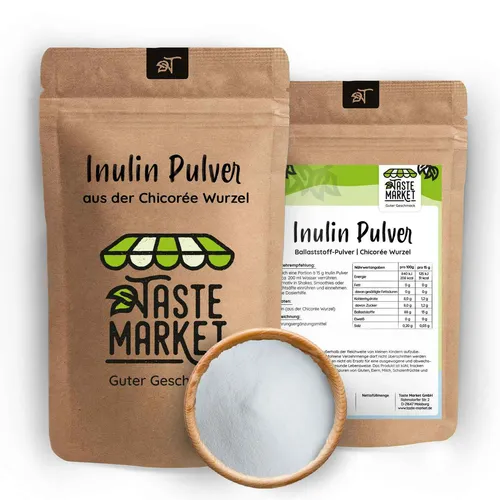 Inulin Pulver | Vegan | Ballaststoffe | Darmflora Darm | 100% löslich 500 g