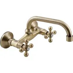 Retro Nostalgie Wandarmatur STILO, antique-bronze in gold von KUCHINOX