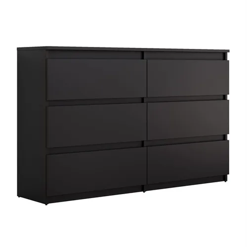 Lookway Sideboard Schwarz, Modernes Design, 120x74.4x30 cm in schwarz von Lookway