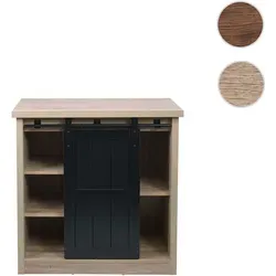 Kommode HWC-K75, Schiebetüren und 5 Staufächer, Holz-Optik - Praktische Kommode mit Schiebetüren, die individuell verschiebbar sind. 5 großzügige Fächer bieten viel Stauraum und das zeitlose Design passt in jeden Raum.