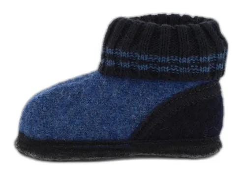 Beck Oetz Hausschuh blau 27 – Bequemer Schlupfschuh - Modischer Hausschuh in royalblau/nachtblau mit Color-Blocking-Design. Ideal für entspannte Stunden zu Hause. Hergestellt aus 100% Textil für hohen Tragekomfort.