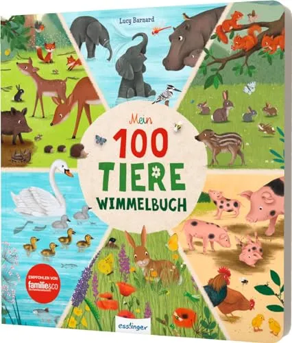Mein 100 Tiere-Wimmelbuch: Heimische Tiere und Tiere aus aller Welt