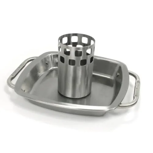 Broil King Hähnchen Bratgestell Premium aus Edelstahl - Grillgestell für Hähnchen, 5 x 5 x 5 cm, ersetzt Bierdose, mit praktischen Griffen für einfaches Handling beim Grillen.