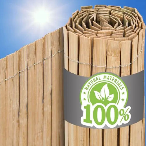 UrFence Deine Oase: 90x600 Bambus Sichtschutz Zaun