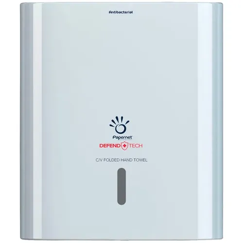 Handtuchspender Werra Papernet Superior Standard - Robuster Handtuchspender aus schlagfestem Kunststoff, abschließbar und ideal für V-/C-Falz Papierhandtücher, perfekt für hygienische Anwendungen in gewerblichen Bereichen.