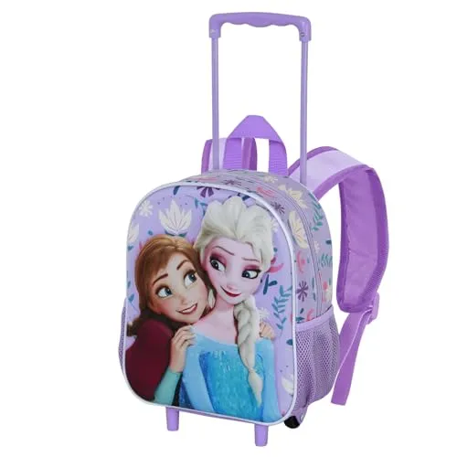 Disney Die Eiskönigin 2 (Frozen 2) Beauty-Kleiner 3D Rucksack mit Rädern, Lila, 26 x 34 cm, Kapazität 7 L