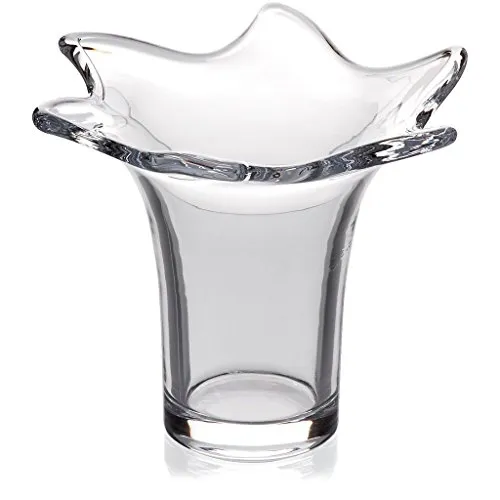 Vase Blumenvase Bouquet Vase Flowerstar Transparent H 14 cm Kristallglas Tischvase Tischdeko Hochzeitdeko