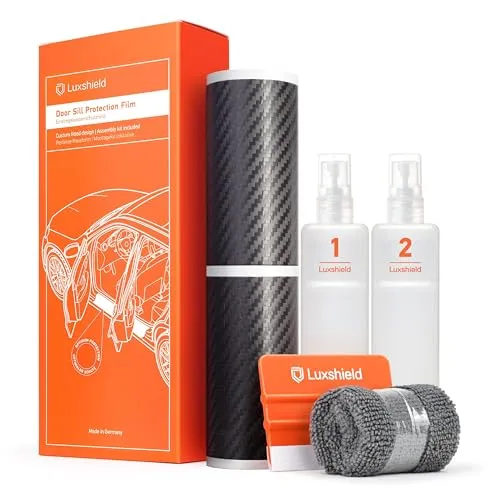 Luxshield Auto Einstiegsleisten Schutz für BMW 5er Limousine 8 (VIII) G60 I 2023-2025 - Schutzfolie Autotür Zubehör Zierleisten Lackschutzfolie Carbon Schwarz