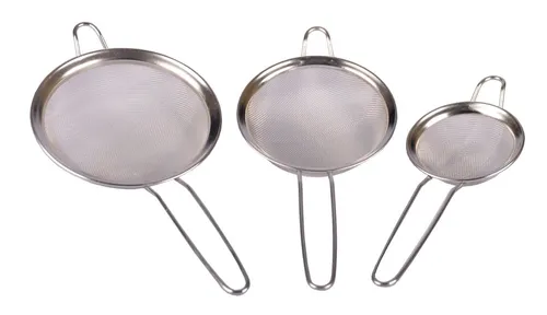 Edelstahl-Siebe 3er-Set Küchensieb Teesieb Abtropfsieb Haushaltsieb Passiersieb