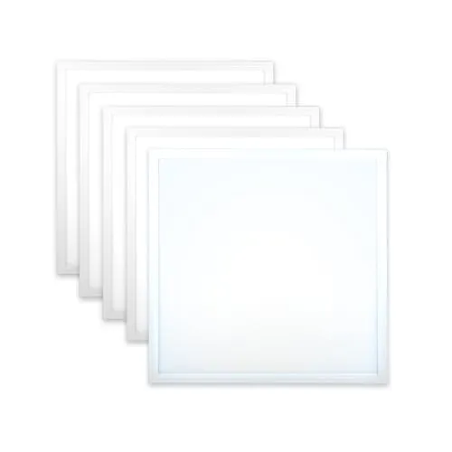 Xtend EcoLight 5x LED Panel 62x62 Neutralweiß 5000K 36W 4320lm inkl. Trafo Rasterleuchte flimmerfrei Slim Alu Deckenleuchte Netzteil PLs3.0