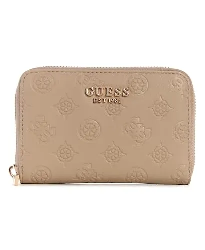 GUESS Phoebe Medium Zip Around Wallet in braun von GUESS