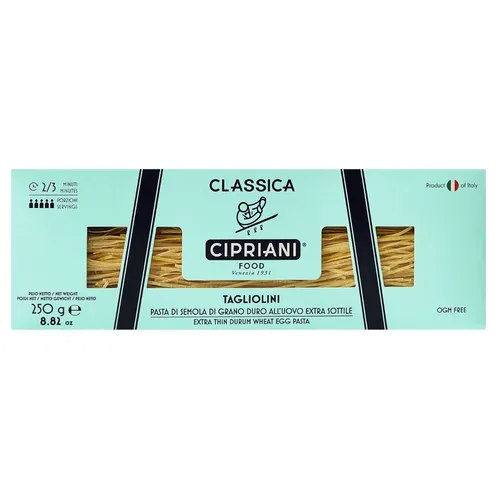  Tagliolini all'uovo, Schmale Eierbandnudeln, 250 g, Cipriani 31,80 EUR/kg