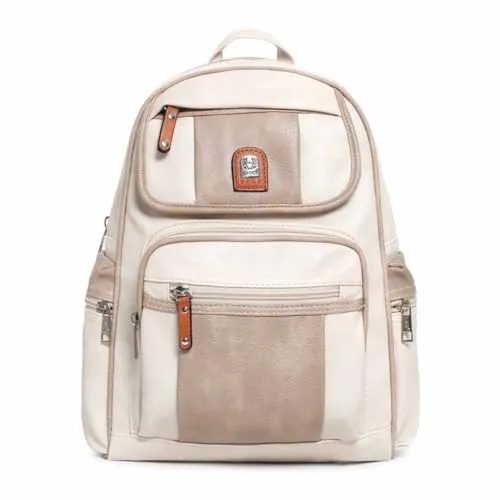 Damen Rucksack Backpack Cityrucksack Beige V1