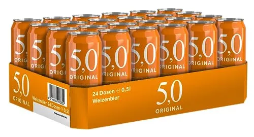 5,0 Original Weizen, 24er Dosentray, EINWEG (24 x 0,5l)