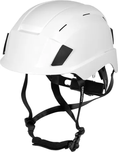 ACE Patera Premium Schutzhelm - BAU- und Bergsteiger-Helm für Arbeit und Sport - Leichter Kletterhelm und Bauhelm - Weiß