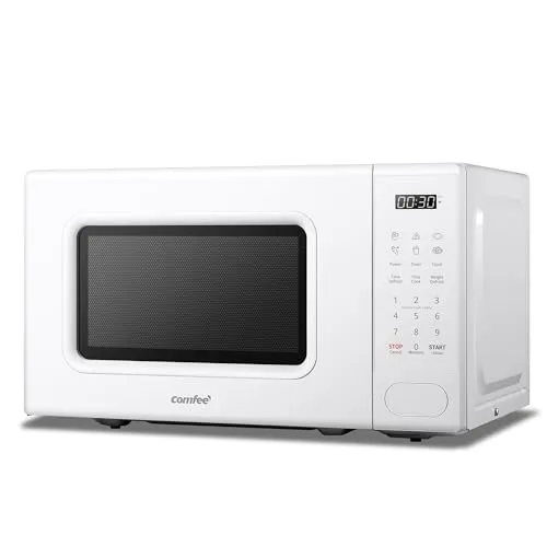 COMFEE' Digitale Mikrowelle, 700 W, 20 l, 6 voreingestellte Menüs, Express Cook, 11 Leistungsstufen, Auftauen, Speicherfunktion