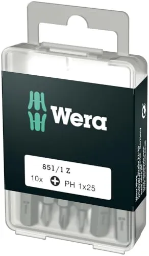 Wera Bit-Sortiment, 851/1 Z PH 1 DIY, PH 1 x 25 mm (10 Bits pro Box), 05072400001
