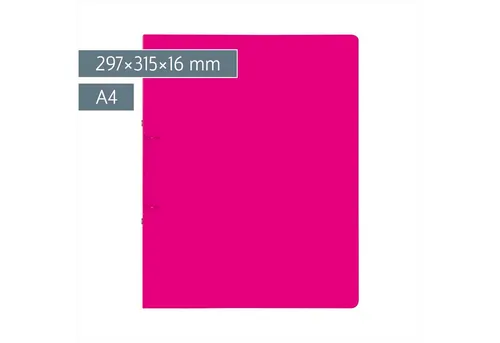 BRUNNEN Schulheft BRUNNEN Ringbuch A4, 2 Ringe, 16 mm, PP-Folie, pink
