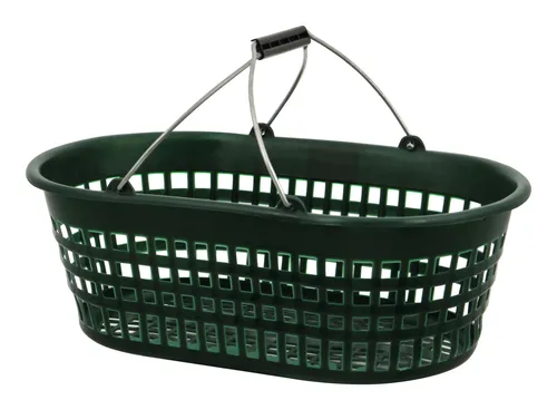 Jopa Gartenkorb 15 kg, grün, oval mit Doppelklappbügel in grün von Jopa