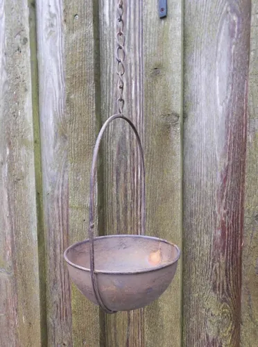 Vogeltränke Vogelbad Vogelbad Schale z. Hängen an Kette Eisen massiv D 14