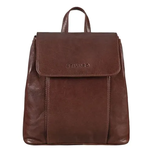 STILORD 'Fiona' Daypack Rucksack Damen aus echtem Leder - Tagesrucksäcke für City Shopping und Freizeit, handgefertigt aus echtem Rindsleder mit ergonomischem Tragekomfort und einzigartigem Vintage Look.