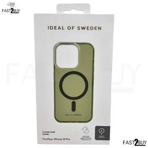 IDEAL OF SWEDEN Clear Case für Apple iPhone 15 Pro MagSafe Schutzhülle Khaki