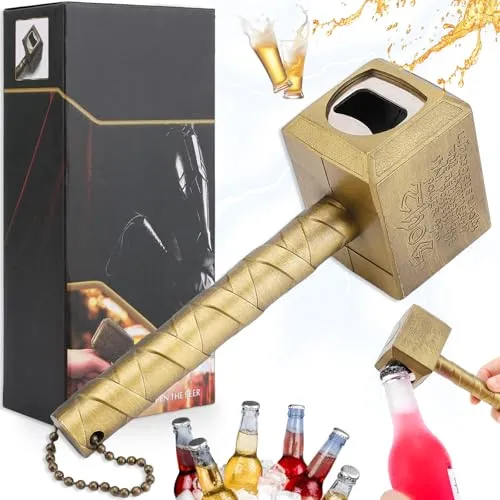 Thor Hammer Flaschenöffner, Bierflaschenöffner, für Bar Party BBQ Camping Bier und Familien (Bronze)