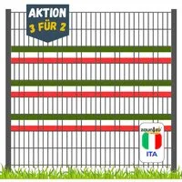 Sichtschutzstreifen Italien für Doppelstabmatten - Sichtschutz für Doppelstabmatten in italienischen Landesfarben, ideal für Sportfans. Robust, langlebig und einfach zu installieren – für Garten, Balkon oder Terrasse.