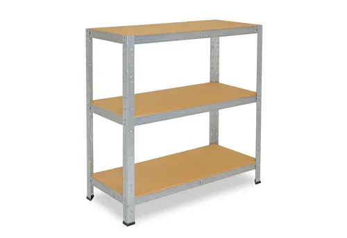shelfplaza Schwerlastregal HOME, 90x50x23cm verzinkt - Schwerlastregal für Keller, Garage und mehr, mit 3 stabilen Böden, Tragkraft von 175 kg pro Boden und in Deutschland produziert für höchste Qualität.