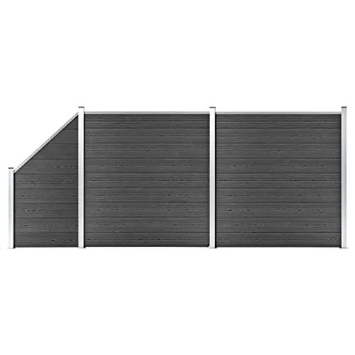 vidaXL Sichtschutzzaun Set mit Pfosten - Dekorative Zäune aus langlebigem WPC, ideal für Privatsphäre und Sicherheit im Garten. Robuste Bauweise mit Holzmaserung und einfache Montage dank modularer System.