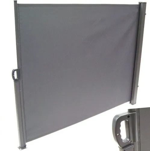 Seitenmarkise 350x200 cm - Sichtschutz & Sonnenschutz - Robuste Seitenmarkise in Anthrazit, ausziehbar bis 340 cm. Ideal für Terrasse oder Garten, bietet perfekten Wind-, Sicht- und Sonnenschutz. Schnelle Montage und pflegeleichtes Polyestergewebe.