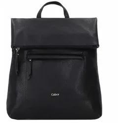 Gabor bags Mina Damen City Rucksack Backpack, 13 L Schwarz - Damen-Rucksackhandtaschen: Stylisher City Rucksack aus weichem, lederähnlichem Material mit 13 L Volumen und vielseitigen Tragemöglichkeiten - ideal für den Alltag.
